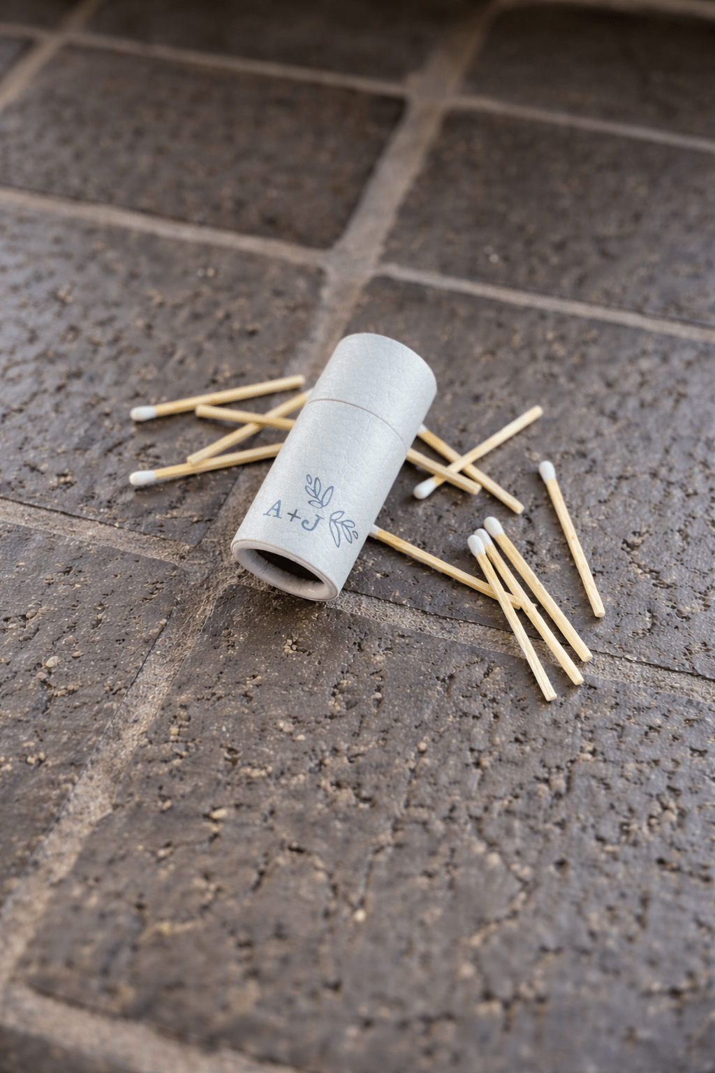 Custom Luxe Frost Leather Barrel Matchboxes