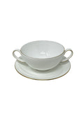 Wedgwood Aurora Flat Cream Soup Cup and Saucer Set