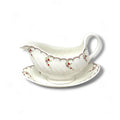 Wedgwood Pink Garland Gravy Boat with Stand