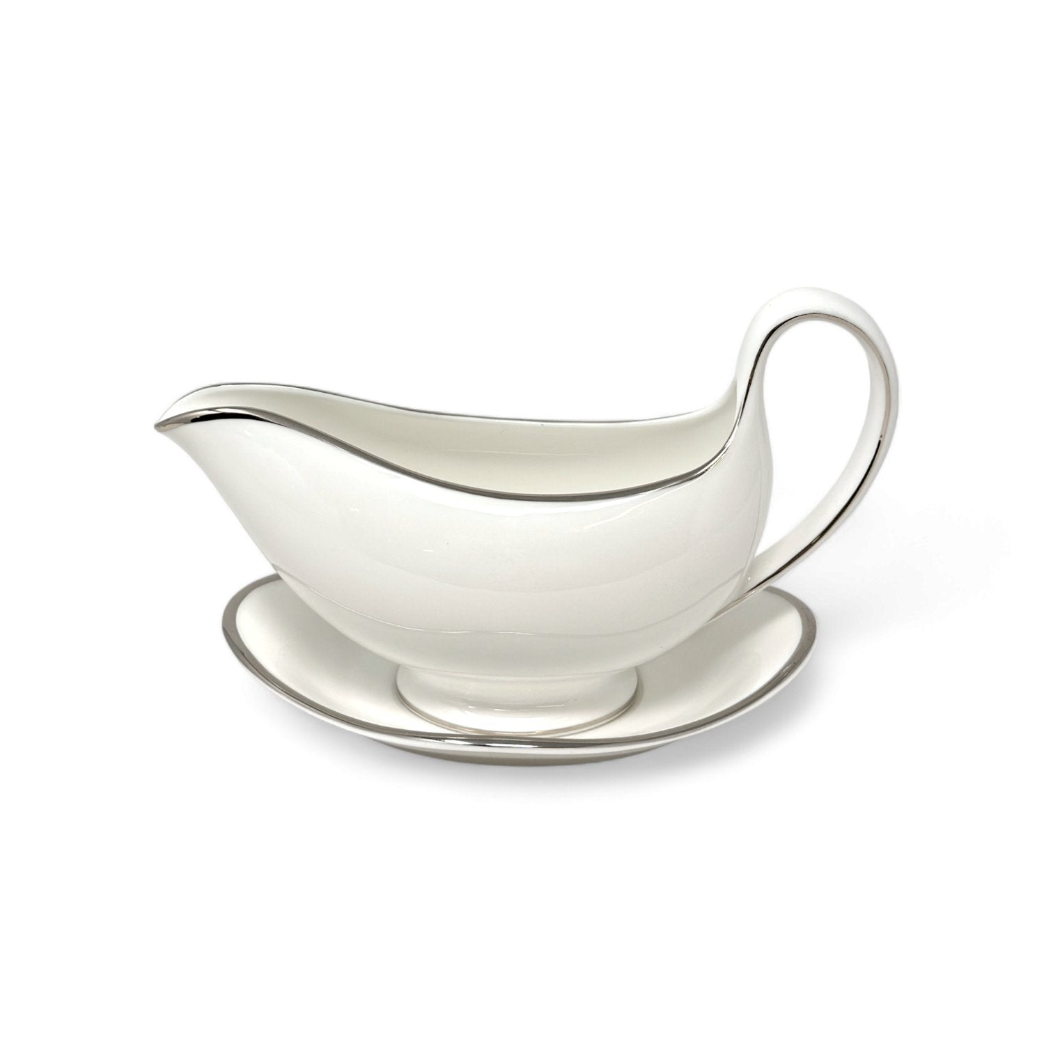 Wedgwood Sterling Gravy Boat with Stand