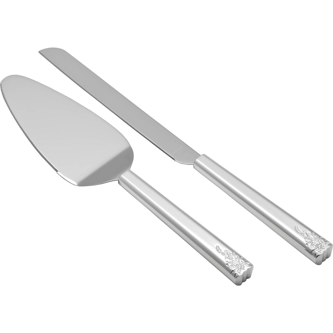 Wedgwood Vera Lace Bouquet Cake Server and Knife Set - 2 Piece