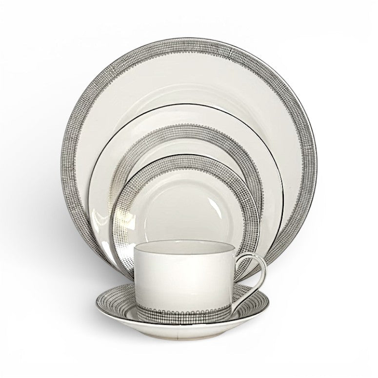 Wedgwood Vera Wang Gilded Weave Platinum - 5 Piece Place Setting