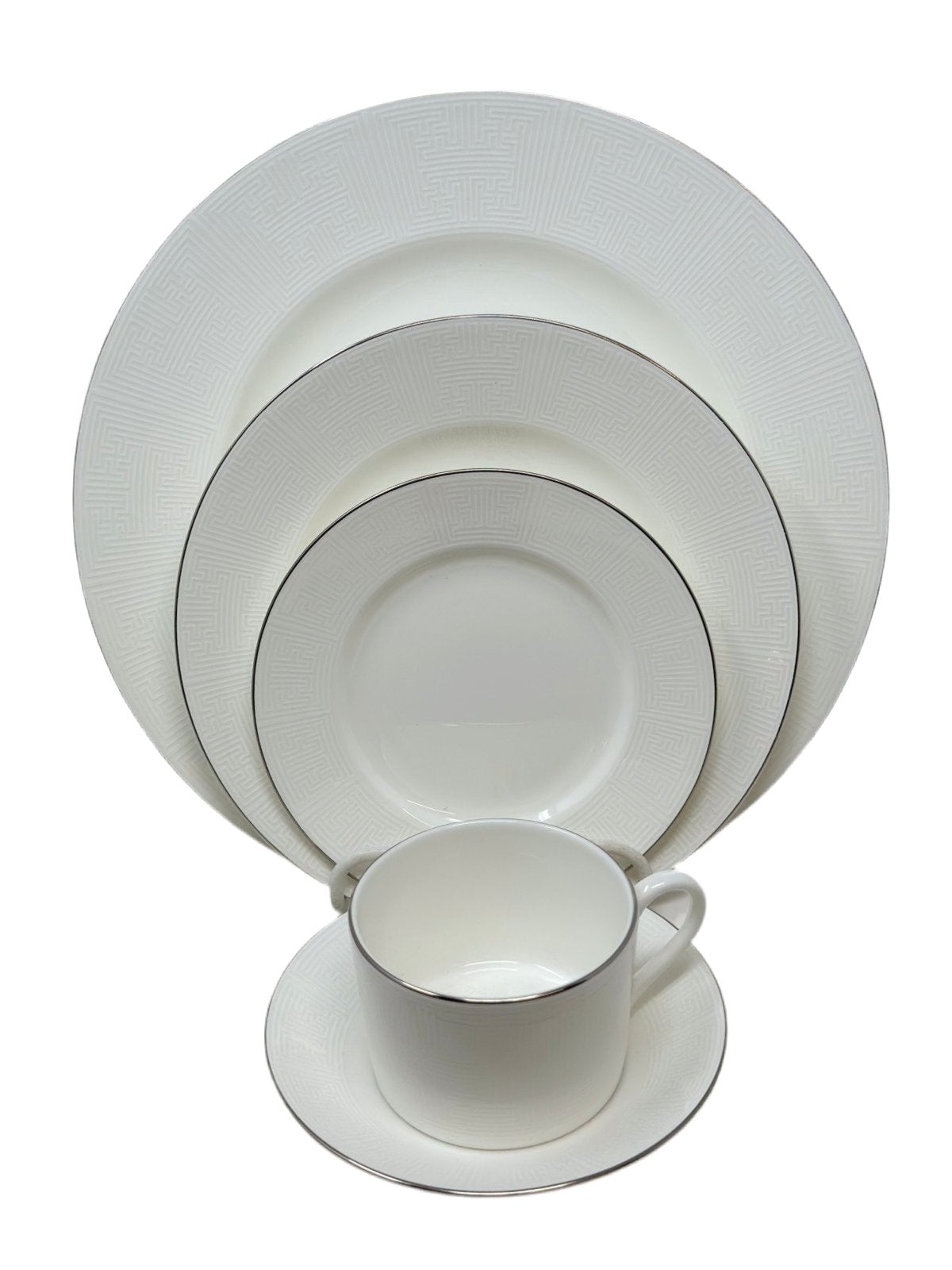Wedgwood Vera Wang Ivory Trellis - 5 Piece Place Settings