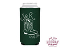 Western Boots Initials Foam Slim Can Coolers