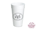 Western Cow Skull Initials Foam Cups