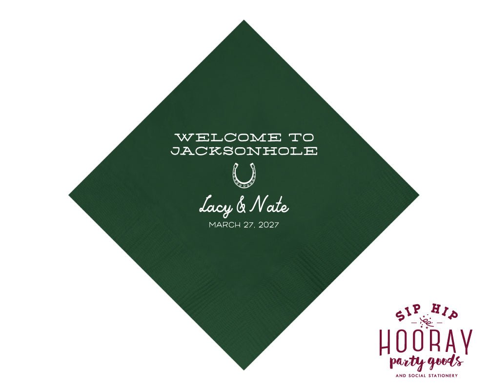 Western Destination Wedding Napkins