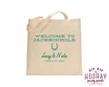 Western Destination Wedding Tote Bags