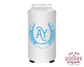Western Hand Drawn Horseshoe Initials Foam Slim Can Coolers