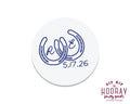 Western Horseshoe Initials Coasters