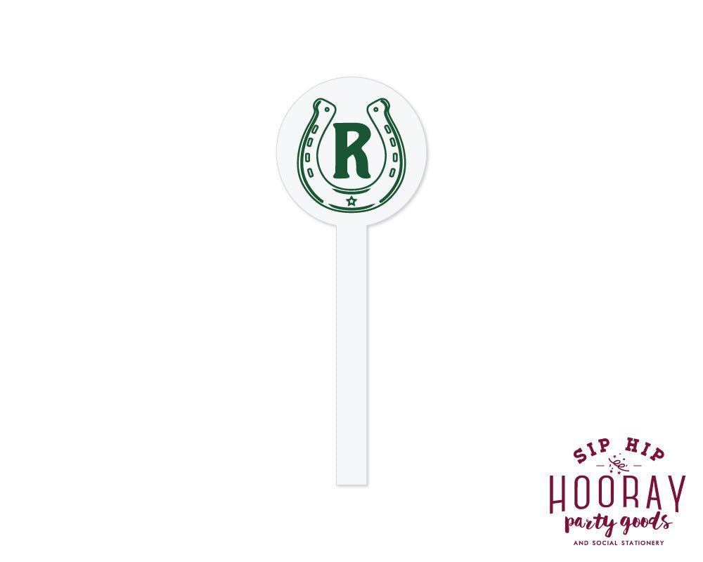 Western Horseshoe Monogram Stir Sticks