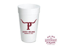 Western Longhorn Initial Foam Cups