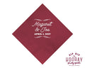 Western Wedding Custom Beverage Napkins