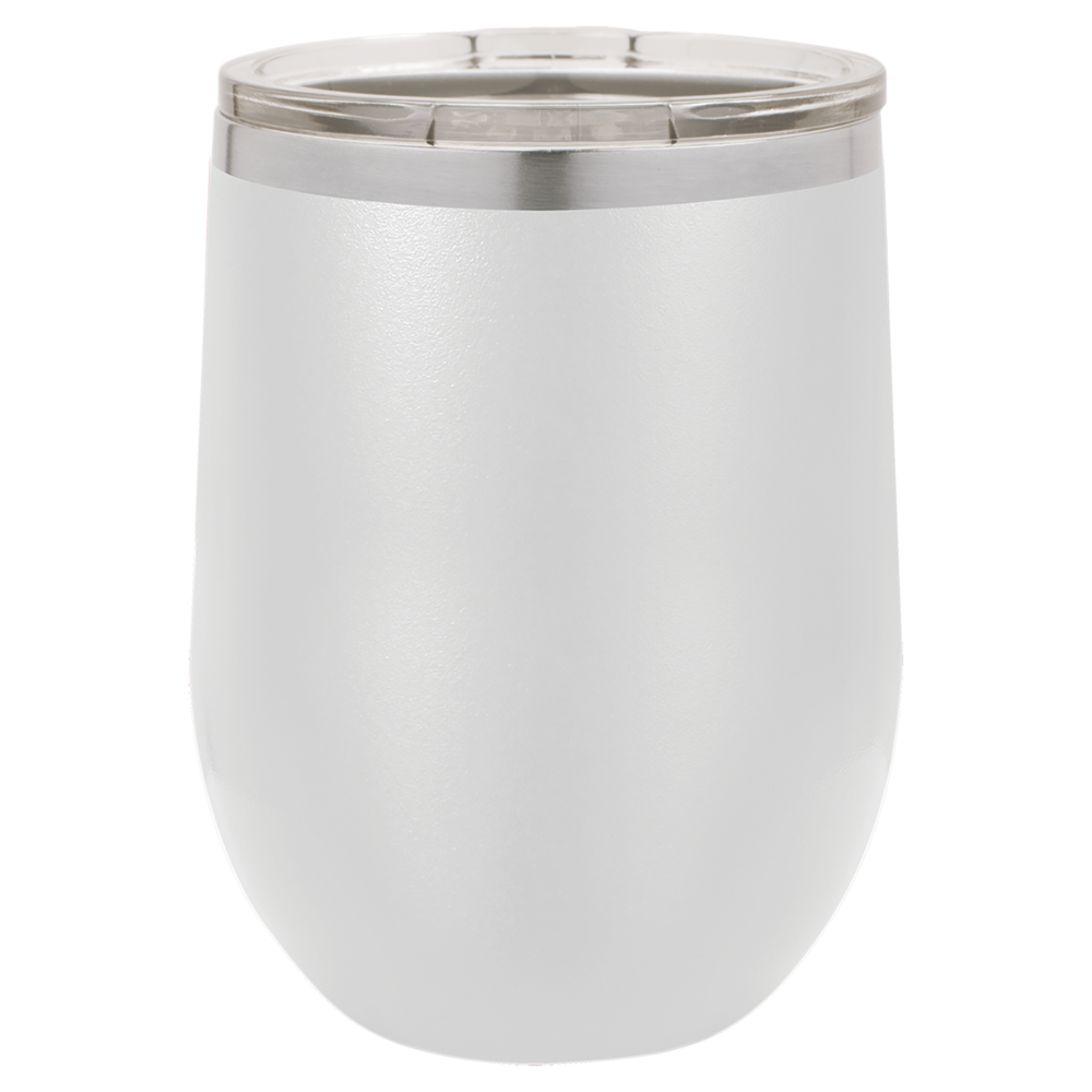 White 12 oz Wine Tumbler - UV Printing