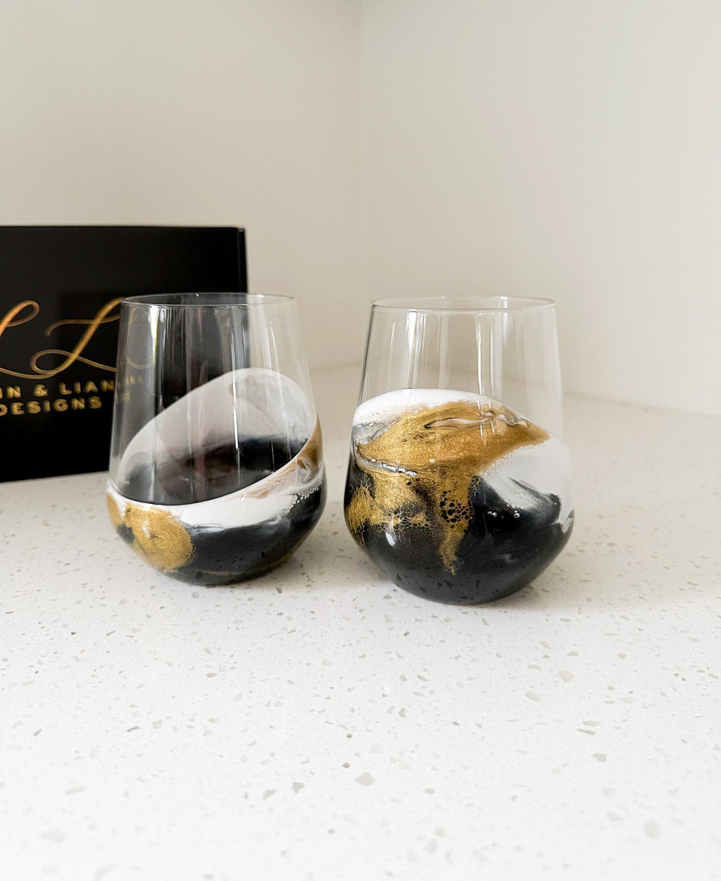 Resin Coated Entertaining Glasses (Set of 2)