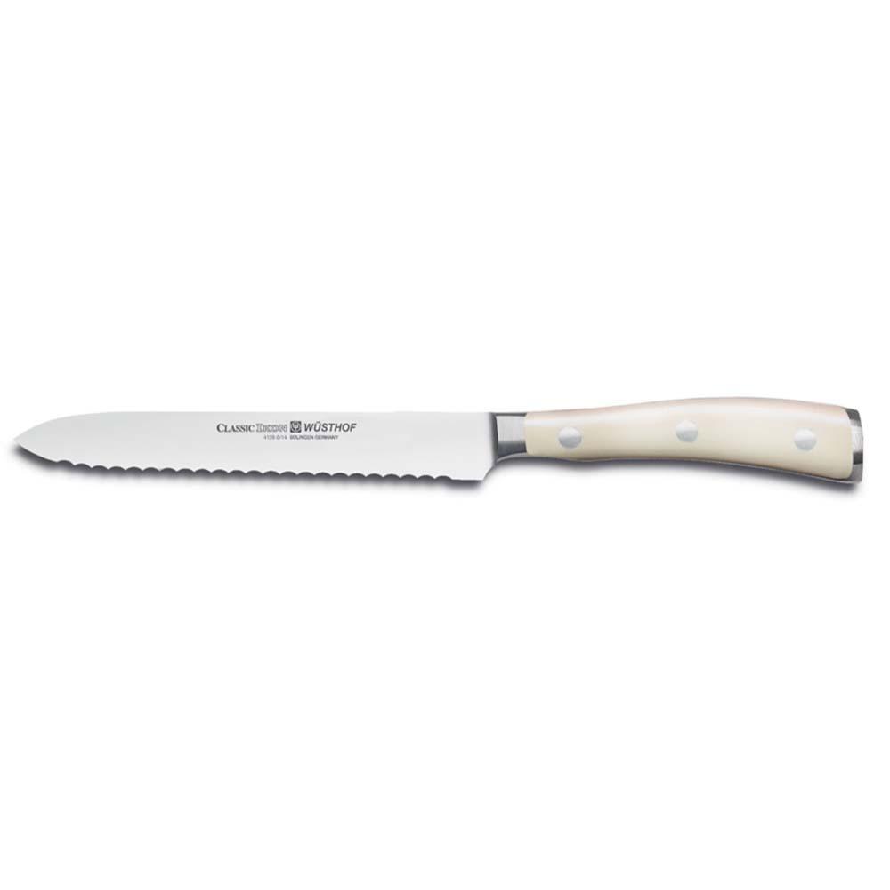 Wusthof Classic Ikon Creme Serrated 5" (14cm) Utility Knife
