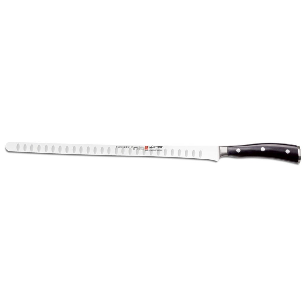Wusthof Classic Ikon Black Salmon Slicer 12" (32cm) Hollow Edge