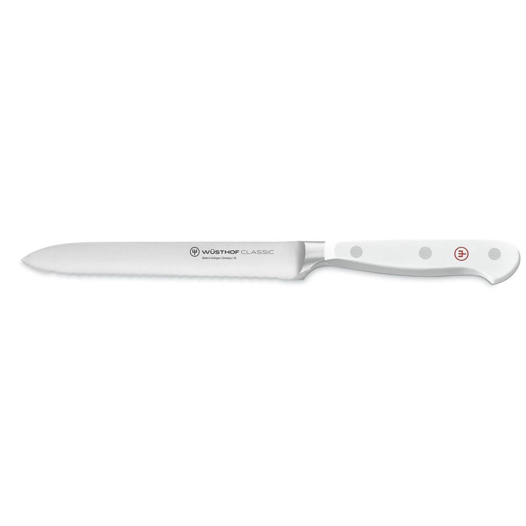 Wusthof Classic White 5" (12cm) Serrated Utility Knife