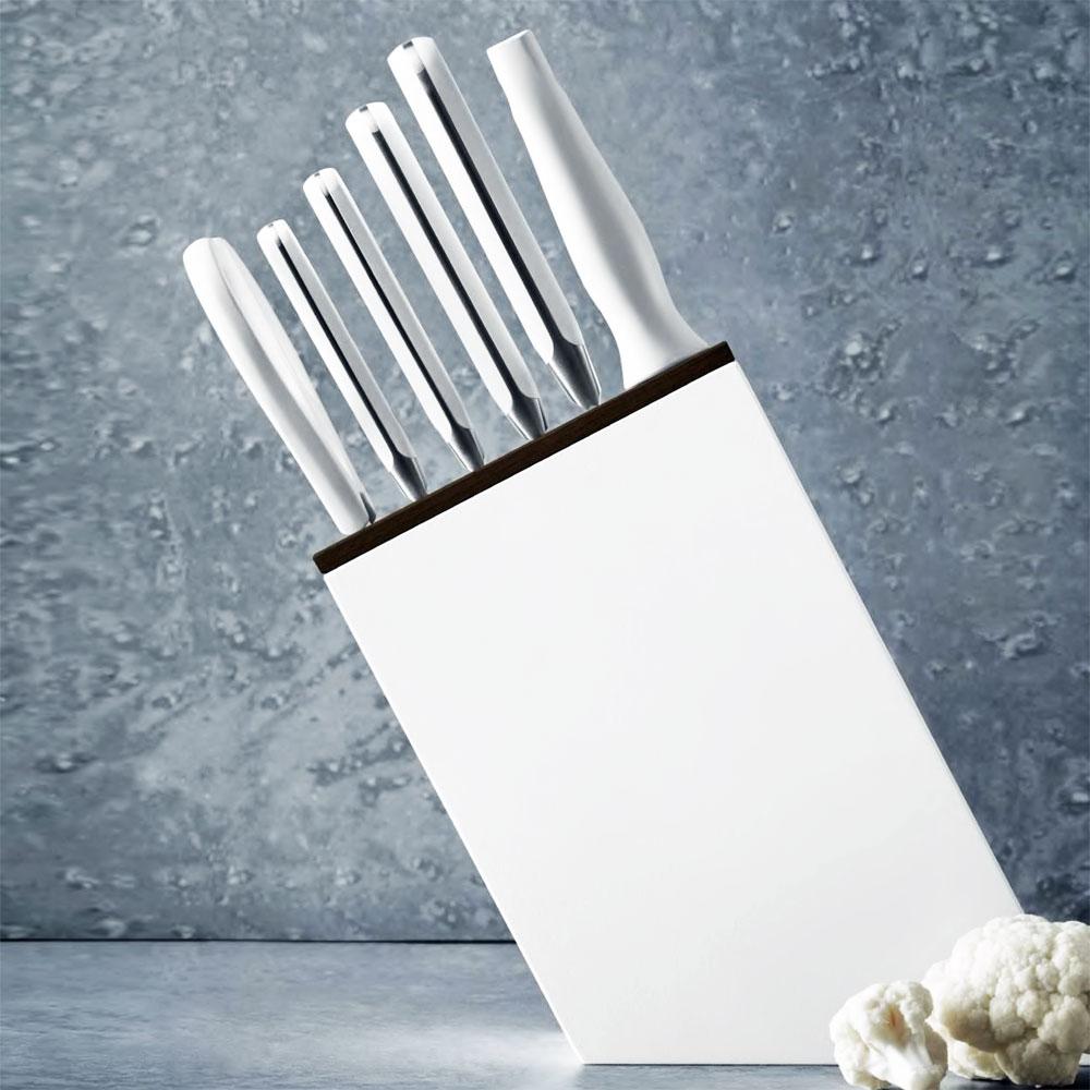 Wusthof Classic White Slim Knife Block Set - 7 Piece