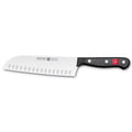 Wusthof Gourmet Black 7" (17cm) Hollow Ground Santoku Knife