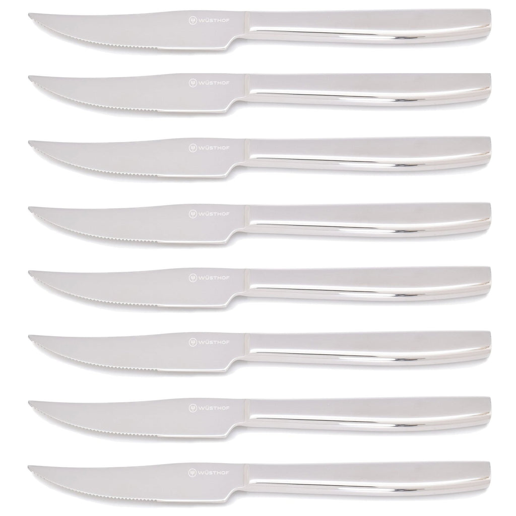 Wusthof Stainless Filet Mignon Steak Knife Set In Olivewood Gift Box - 8 Piece