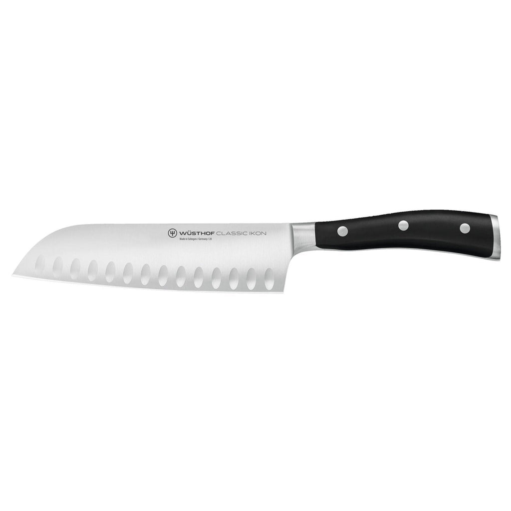 Wusthof Classic Ikon Black 5" (14cm) Santoku Knife - Hollow Edge