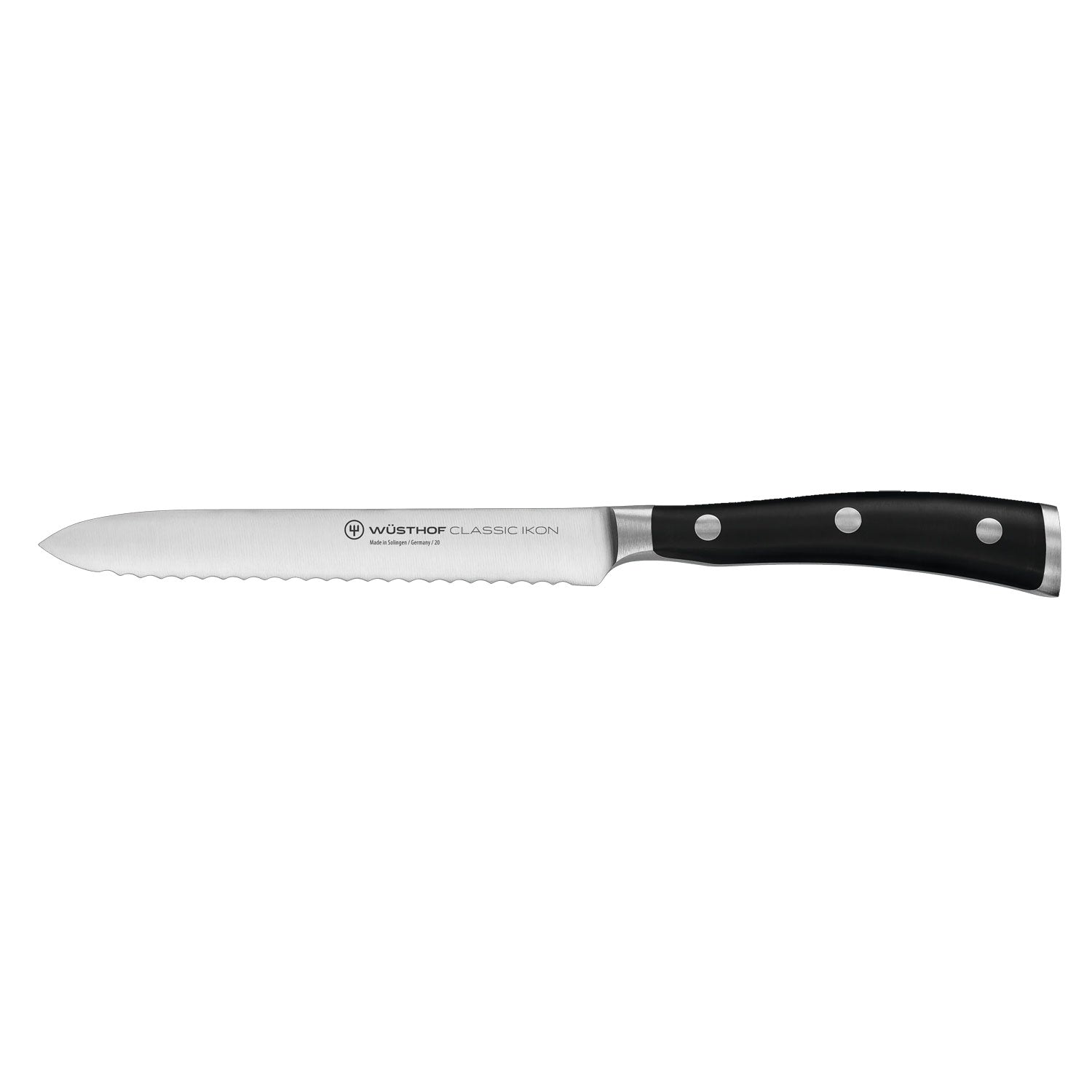 Wusthof Classic Ikon Black Serrated 5" (14cm) Utility Knife