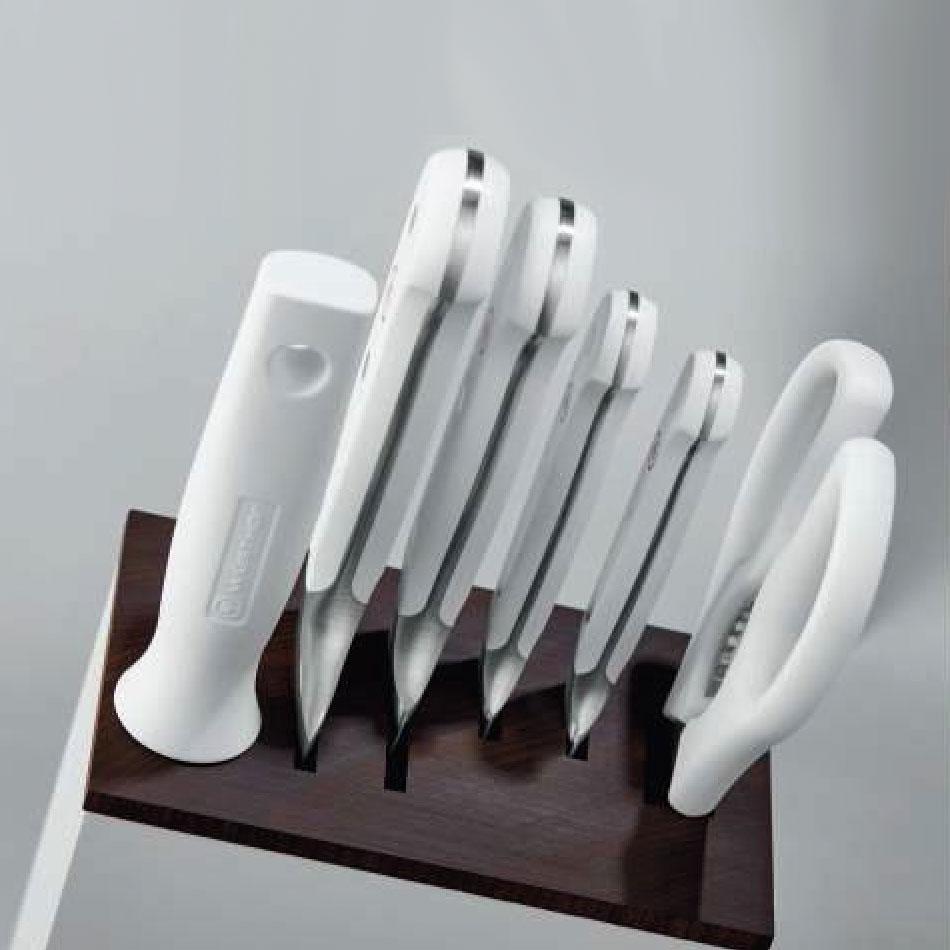 Wusthof Classic White Slim Knife Block Set - 7 Piece