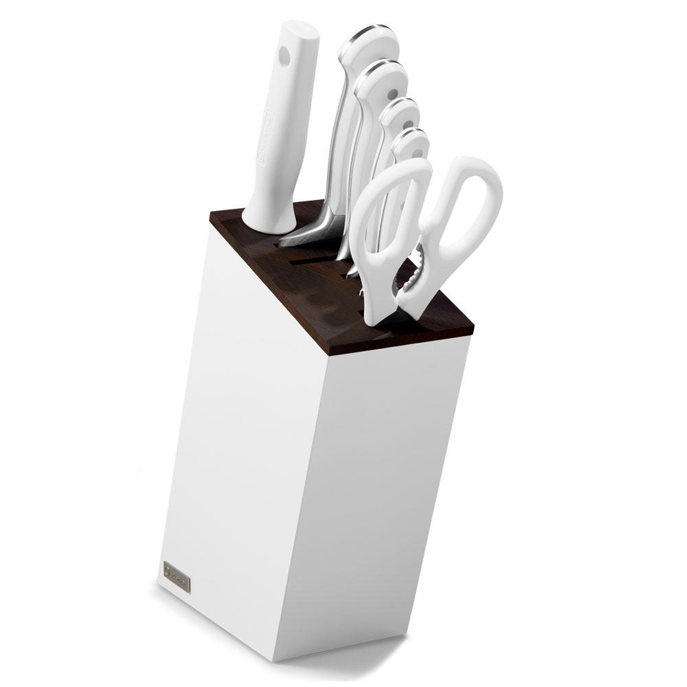 Wusthof Classic White Slim Knife Block Set - 7 Piece