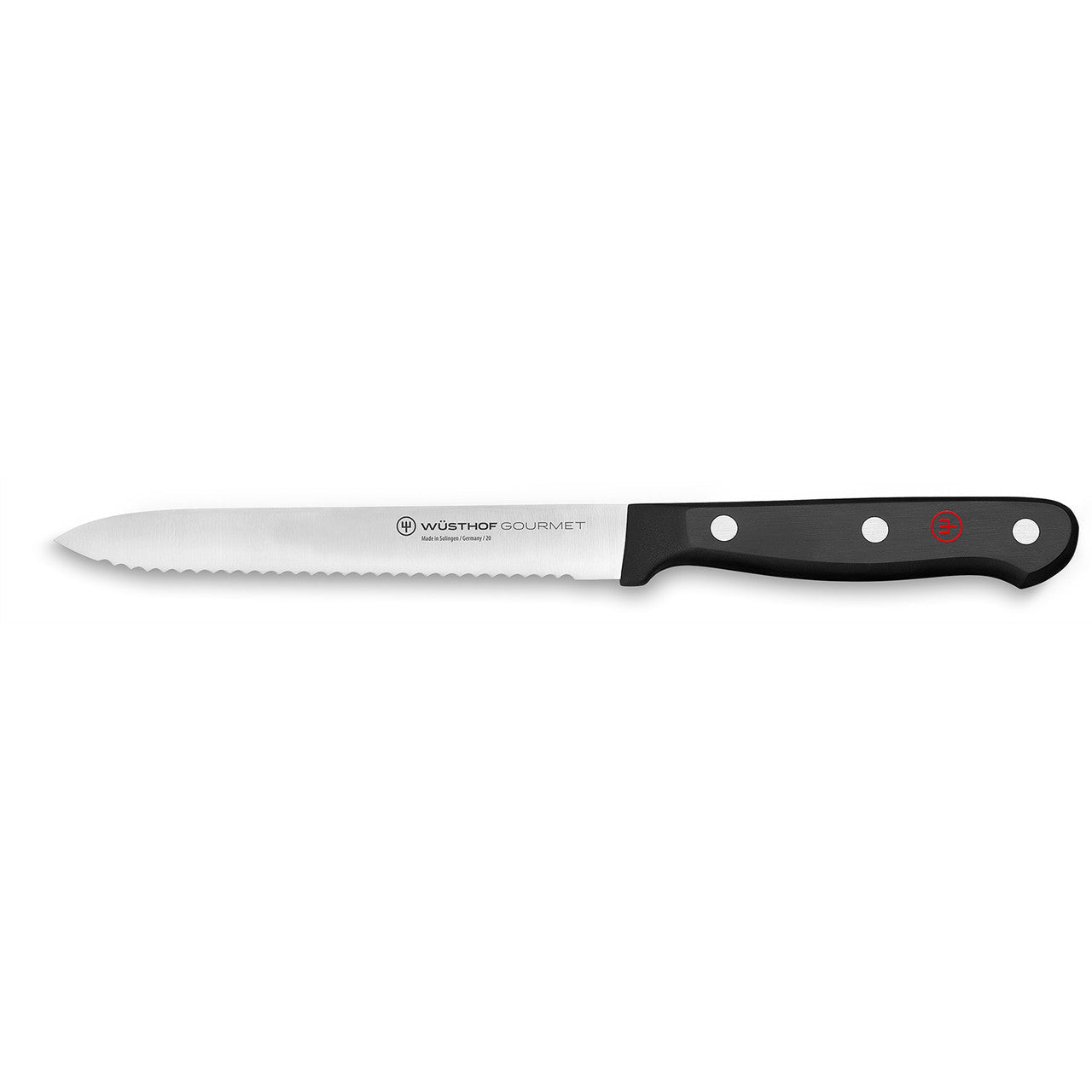 Wusthof Gourmet Black 5" (14cm) Serrated Utility Knife