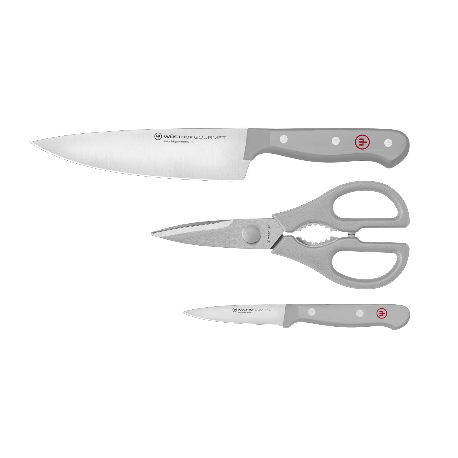 Wusthof Gourmet Grey 3-Piece Prep Set