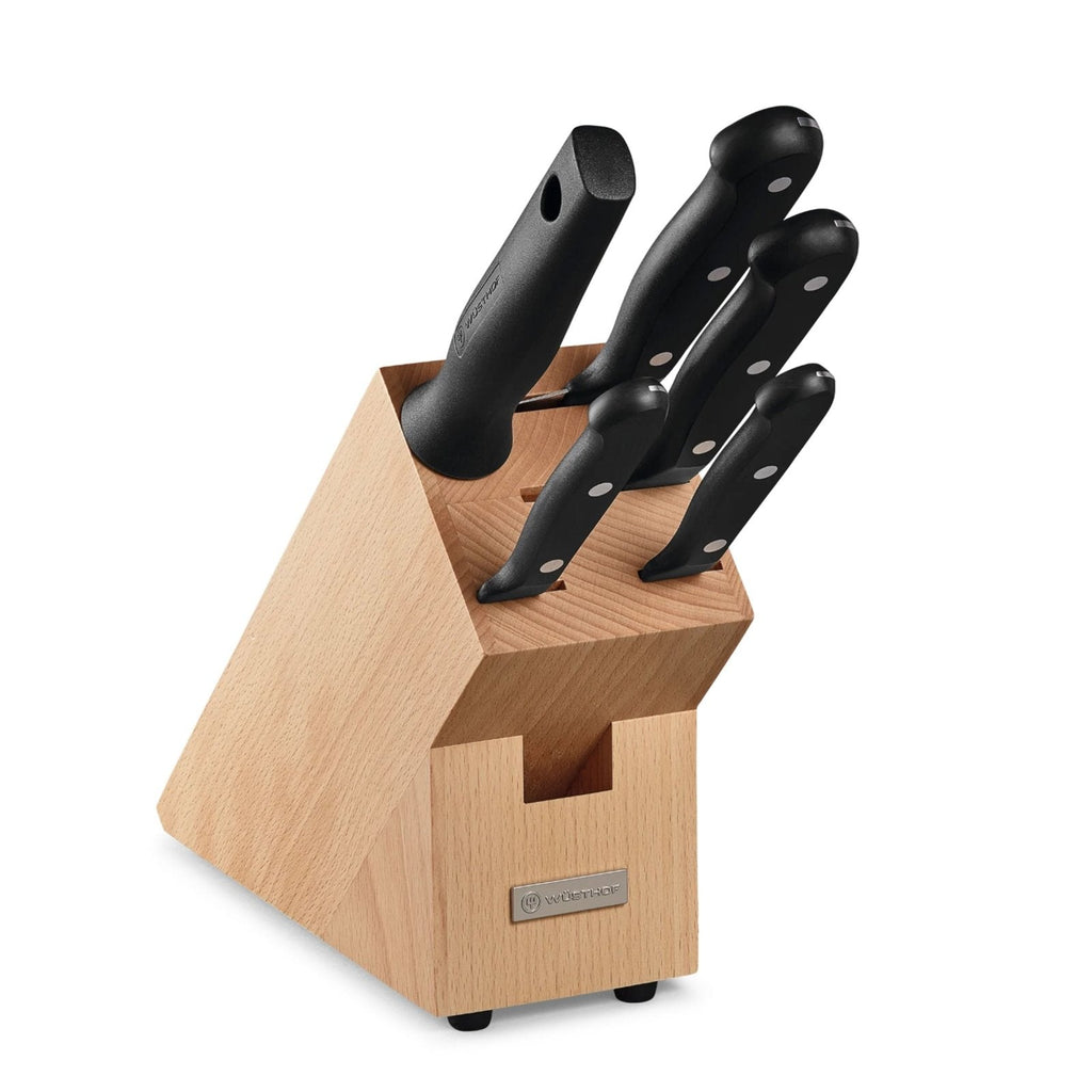 Wusthof Gourmet Black Knife Block Set - 6 Piece