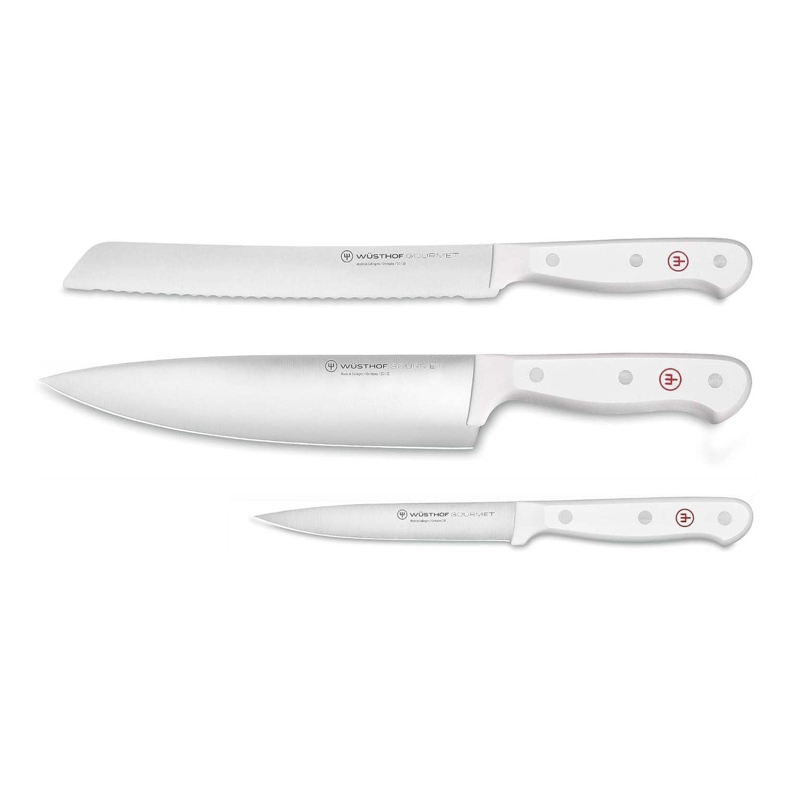 Wusthof Gourmet White Essential Knife Set - 3 Piece