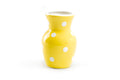 Polka Dots Vase - White on Yellow